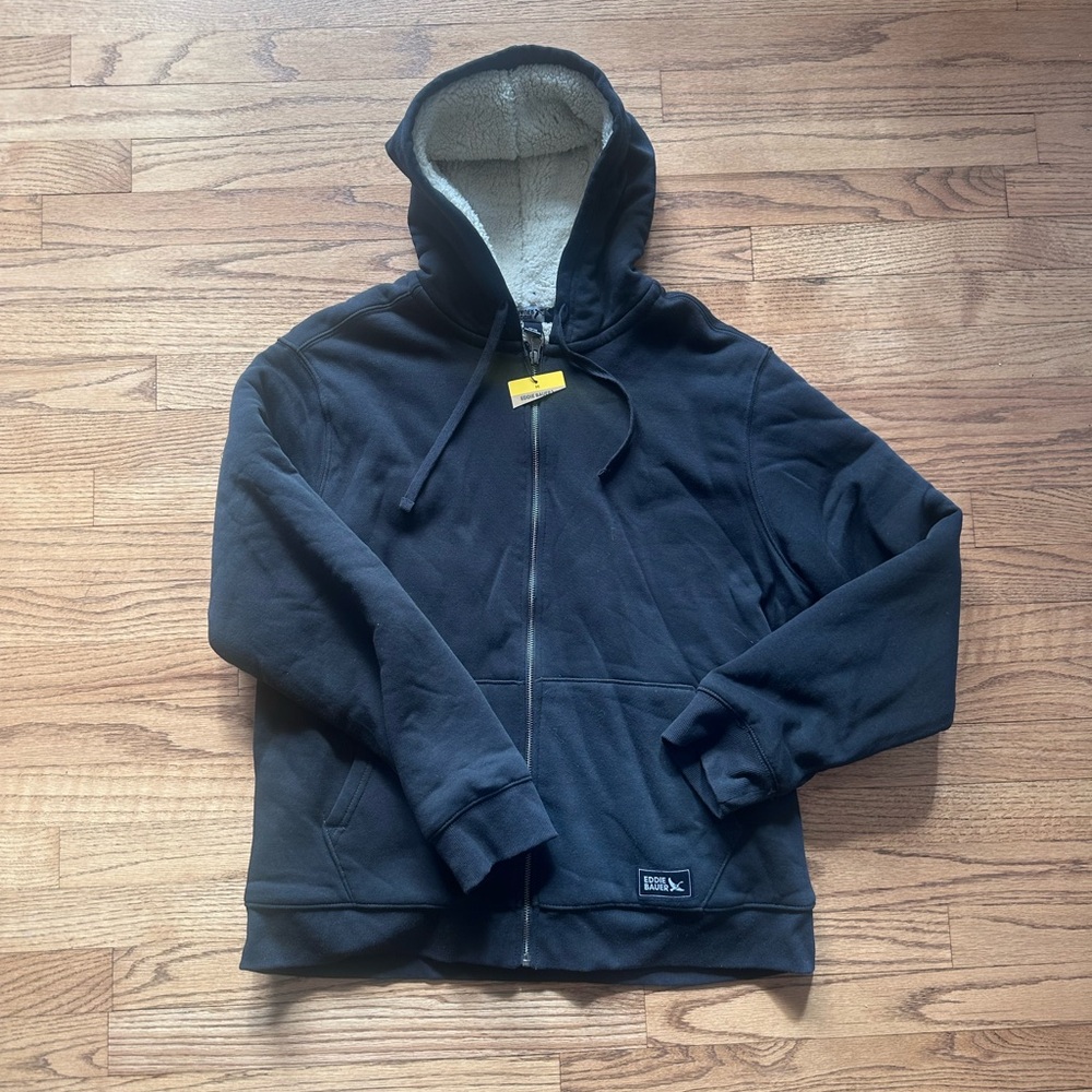 New Eddie Bauer Men's Shearling Hoodie M